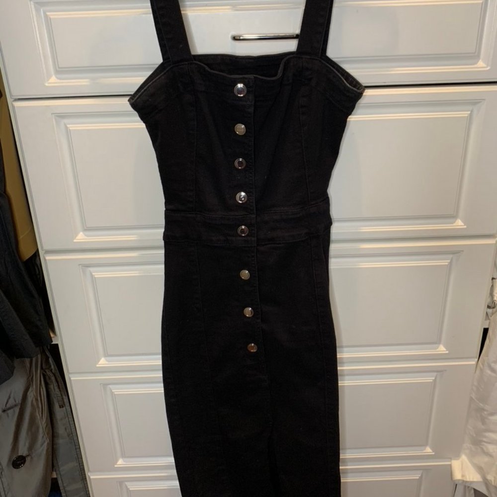 Good American Black Denim Dress